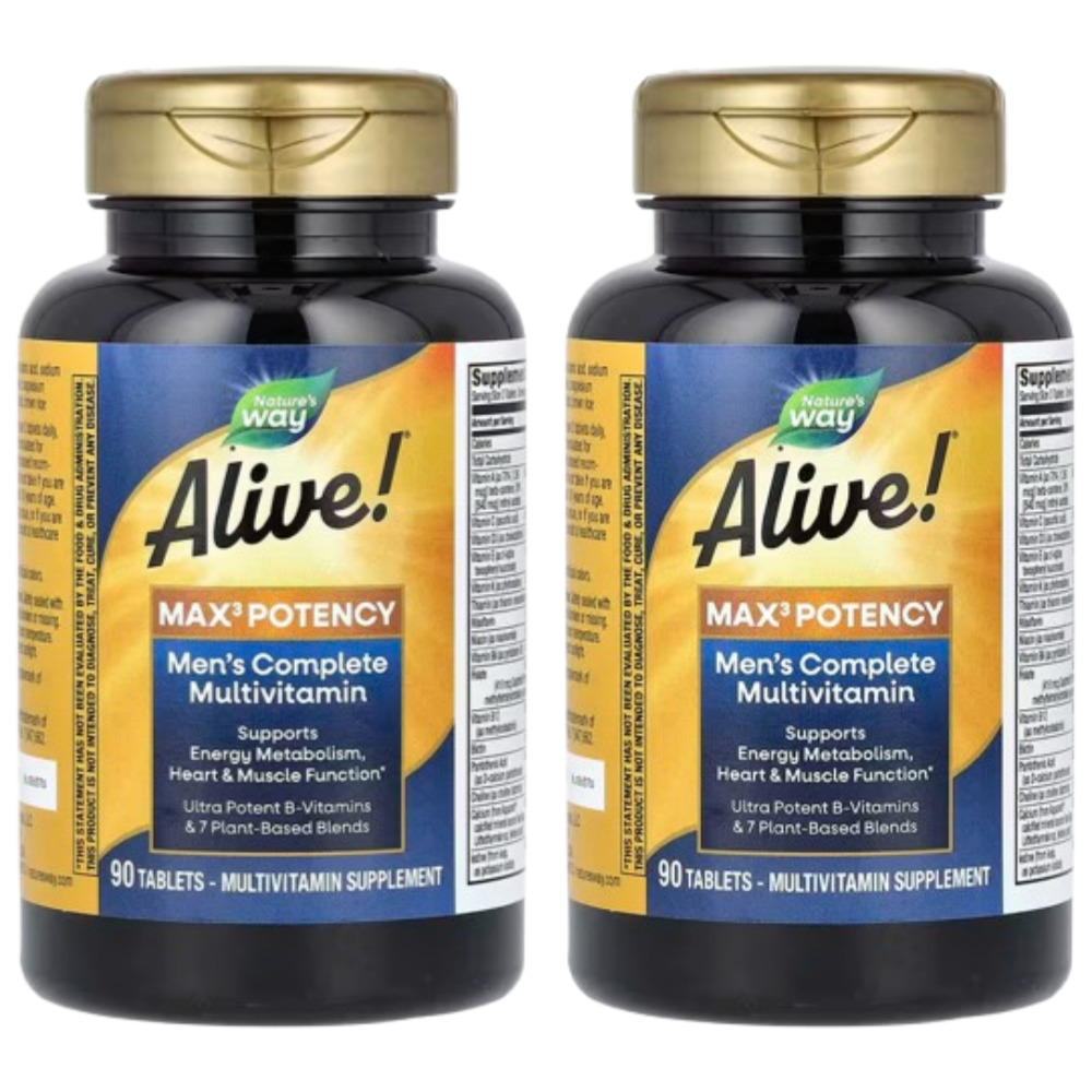 Nature’s Way Alive Max3 Men’s Multivitamin<b>얼라이브 맥스3 포텐시 맨즈</b> 멀티비타민 90정 2개