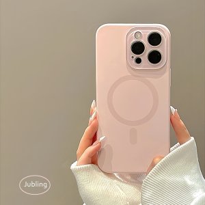 액상실리콘 카메라보호 맥세이프 케이스 멜란지핑크, 아이폰16 프로 맥스