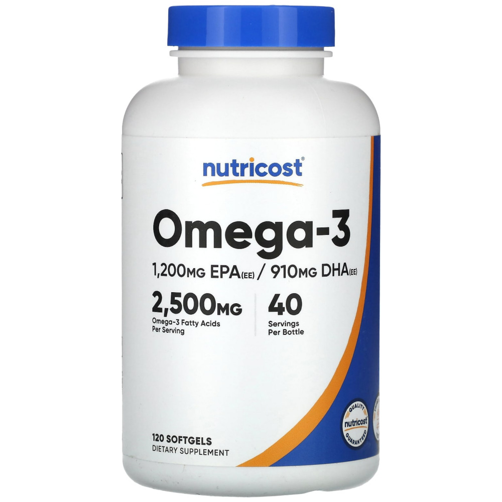 Nutricost <b>Omega 3</b> 오메가 2500mg 120정