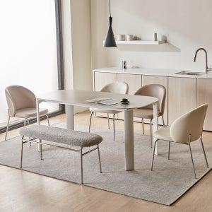 바이더하임 스프리츠 둥근사각 세라믹 식탁 베이지 4인용 테이블 포세린 1400