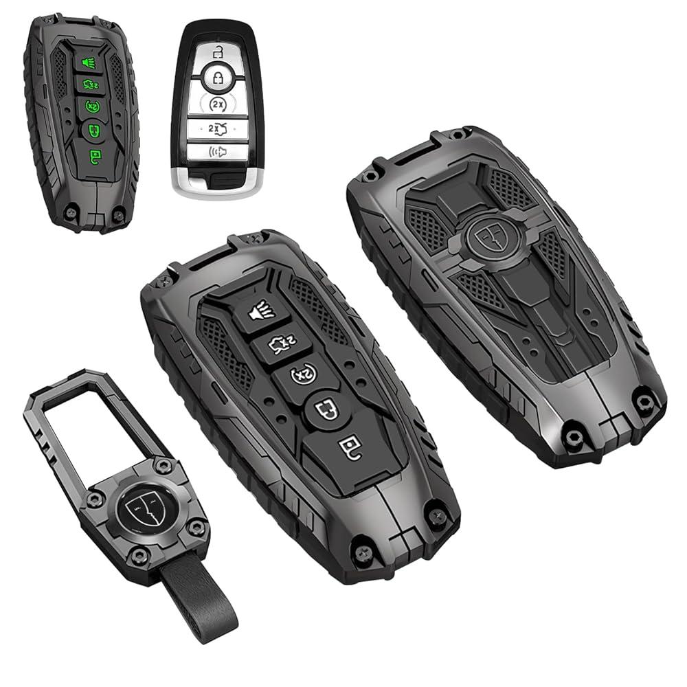 Explorer Fusion Escape Edge Expedition F150 F250 F350 F450 F550 Maverick Mustang용 헤비 <b>아연</b> 합금 키 포브 커버,