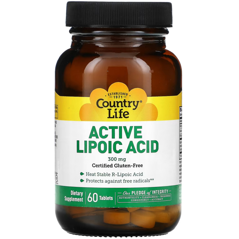 Country Life Active Lipoic Acid 활성 <b>리포산 300mg</b> 60타블렛
