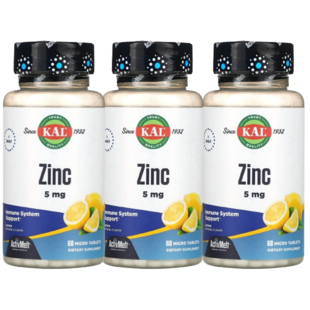KAL Zinc <b>징크</b> 아연 <b>5mg</b> 60정 3개