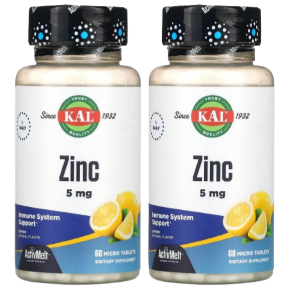 KAL Zinc <b>징크</b> 아연 <b>5mg</b> 60정 2개