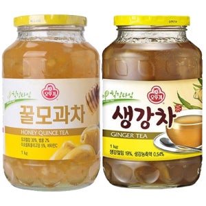 오뚜기 고급 환절기 카페인없는 차세트 건강 전통 차 꿀모과차 생강차 1kg 1개입 2개