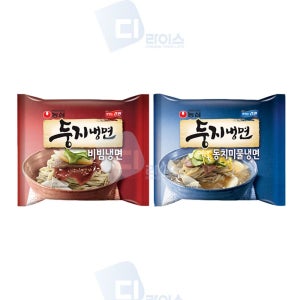농심 물 비빔 얇은면 여름별미 식사대용 캠핑 해장 냉면 둥지냉면 2종 161g 32개