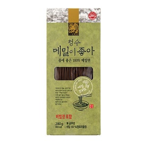 메밀이좋아 가락 쟁반 콩 잔치 비빔 고기 김치말이 국수 면 메밀비빔국수 280g 1개