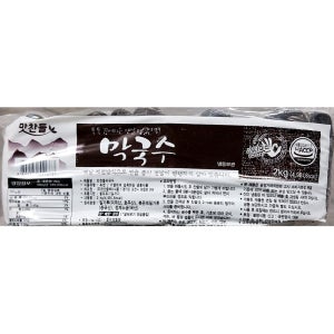 맛찬들 콩 면사리 업소용 불지않는 비빔 쫄깃한 국수 면 대용량 식당용 막국수 2kg 1개