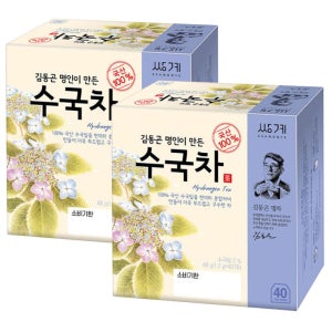 쌍계 건강 전통 고급 환절기 카페인없는 차세트 차 명인 수국차 1.2g 40개입 2개