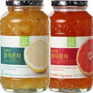 초록원 환절기 카페인없는 차세트 건강 전통 고급 차 꿀레몬차 꿀자몽차 1kg 1개입 2개