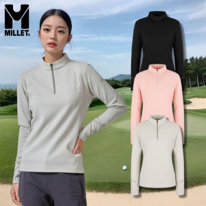 밀레 여성 초경량 반집업 긴팔 티셔츠 가벼운 소재 부드러운 착용감