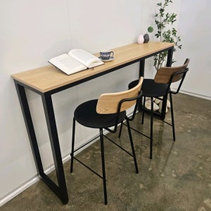 LPM 에쉬색상 아일랜드 홈바 테이블 800x350x750 베란다 카페 창가 테이블