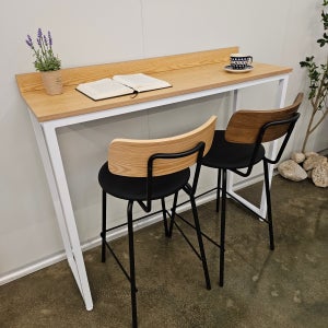 푸른숲 베란다 카페 창가 좁은 테이블 LPM 에쉬색상 아일랜드 홈바 800 1000