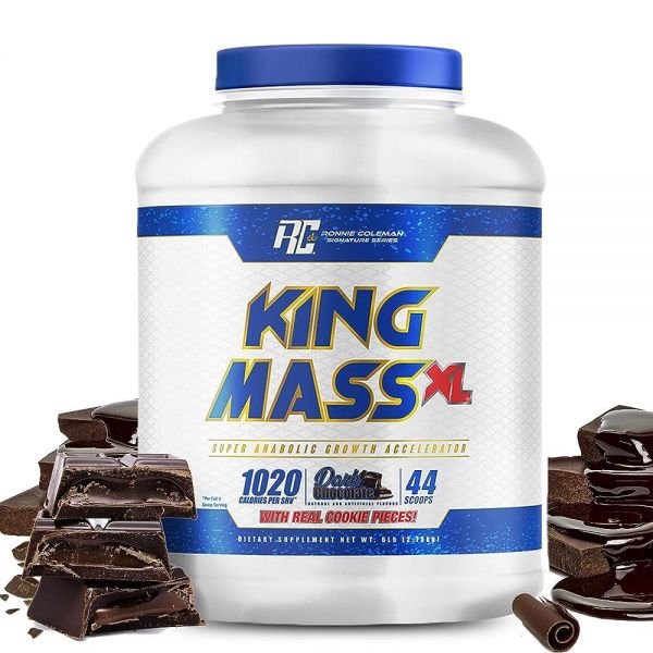 <b>Ronnie Coleman</b> Signature Series King Mass XL 단백질 파우더, 체중 및 근육 증가, 60g, <b>탄수화물</b> 180g, 1회 제공량당 1,000칼로리 이