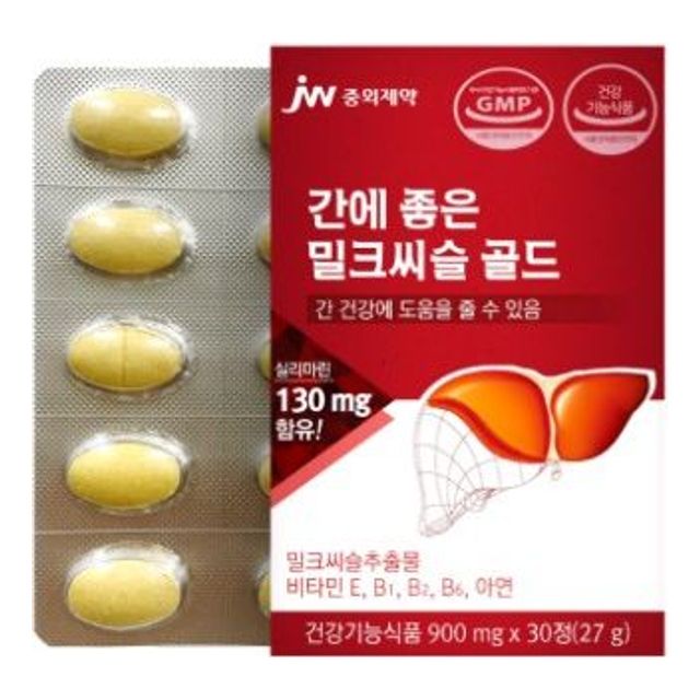 간에 좋은 밀크씨슬 골드 30정 KS<b>중외제약</b> 여자 남자 여성 남성 어린이 아이 성인 남녀 간 장 위 뇌 눈 전립선 <b>운동</b> 헬스 보충 면역 건강 식품