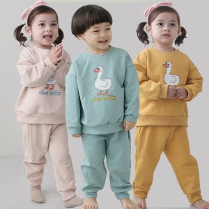 잼베이비 맨투맨 행운오리 상하세트 / 유아동 키즈 쮸리 봄 가을 겨울 기본 외출복