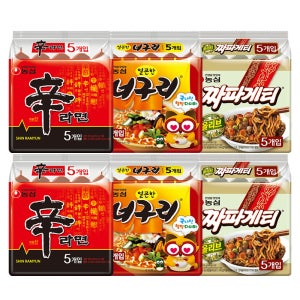 농심 봉지라면 혼합 30봉 (신라면+너구리+짜파게티 각 10봉)