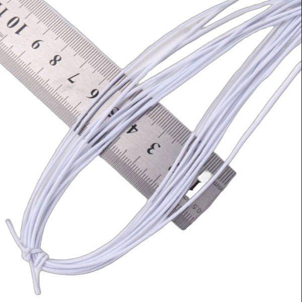고무줄 DIY 재봉 탄성 로프 1mm 공예 고무 흰색 1mm 10 미터