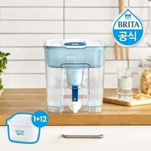 브리타 정수기 플로우 8.2L 블루+기본필터 1입+추가필터 12입 (1년 구성팩)