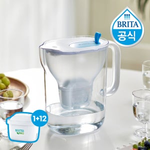 브리타 정수기 스타일 XL 3.6L 블루+기본필터 1입+추가필터 12입 (1년 구성팩)