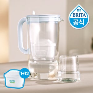 [슈퍼적립] 브리타 정수기 글라스저그 2.5L+기본필터 1입+추가필터 12입 (1년 구성팩)