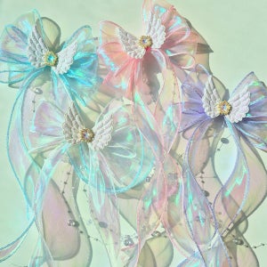 아프로디테 오로라 리본 머리핀 키즈 악세사리 유아 헤어핀