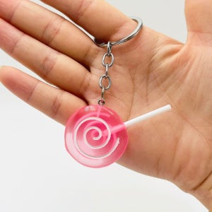 롤리팝 사탕 키링 열쇠고리 핸드백 장식 키체인 분홍