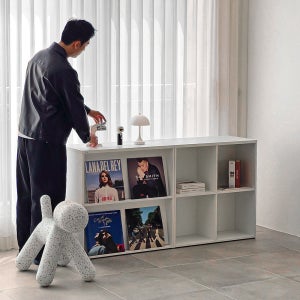 트루베퍼니처 감각 2단 수납 양면책장 800 거실 공간분리 낮은 책꽂이