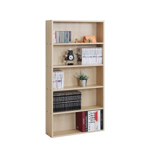 모던D170 슬림 만화 소설 책장 600x170x1200mm, 5단, 오크