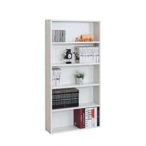 모던D170 슬림 만화 소설 책장 600x170x1200mm, 5단, 크림화이트