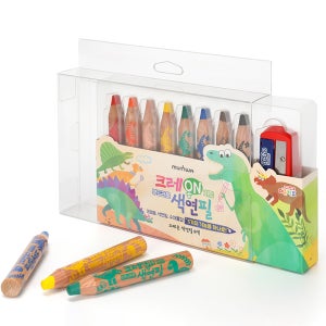 문화 크레용 색연필 8색 3가지기능 어린이 유치원 미술용품 채색 도구 어린이날 초등학생