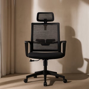 올인홈 의자 공부 학생 사무용 사무실 메쉬 컴퓨터의자 팔걸이고정 블랙
