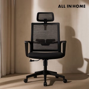 올인홈 책상의자 공부 학생 사무용 사무실 메쉬 컴퓨터의자 기본형 블랙 (S3001)