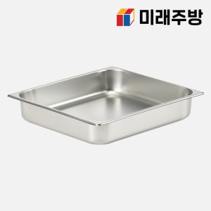 업소용 스텐 밧드 바트 식당 급식 사각 반찬통 2/3밧드 2호, 1개