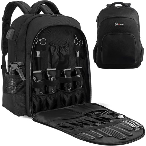 바리깡 남자헤어 셀프 토리비오 이발용품 가방 이발기 용품용 책가방 정리함 도구 보관 여행용 케이스 블랙