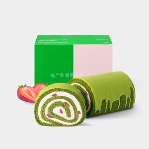 슈퍼말차 딸기 롤케이크 글루텐프리