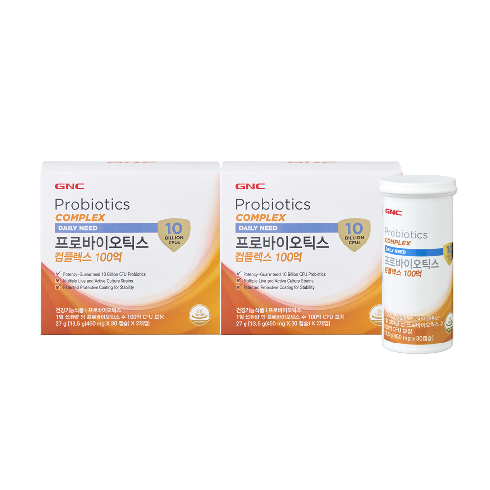 GNC 프로바이오틱스 컴플렉스 100억 60캡슐, 2개