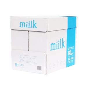 밀크 A4 사이즈 크기 복사용지 2500매 80g 화이트 인쇄 용지 1박스 도매 사무실