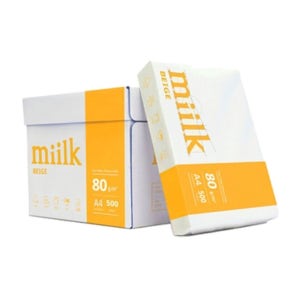 밀크 A4 사이즈 크기 복사용지 2500매 80g 미색 인쇄 용지 고급 1박스 도매 회사