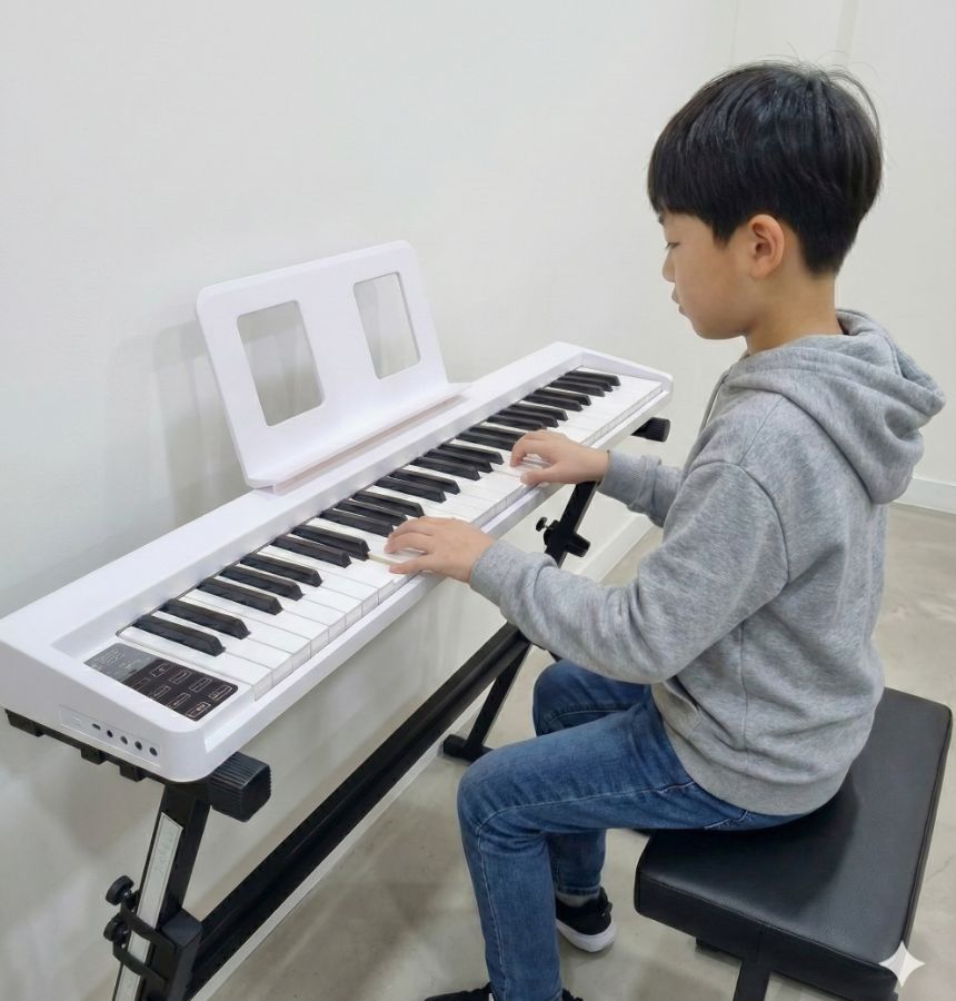 엘레오 접이식 피아노 전자피아노 어린이 디지털 61 건반