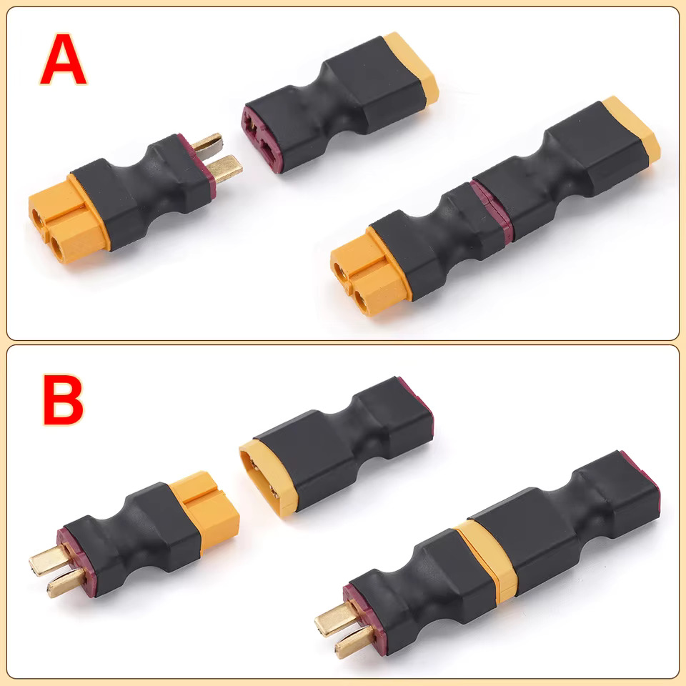 XT60 암-<b>Tmale</b> 플러그 수-T 암 어댑터 RC 헬리콥터 쿼드콥터 LiPo 배터리 커넥터