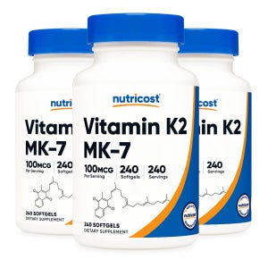 뉴트리코스트 비타민 K2 MK-7 100mcg 240소프트젤 3병