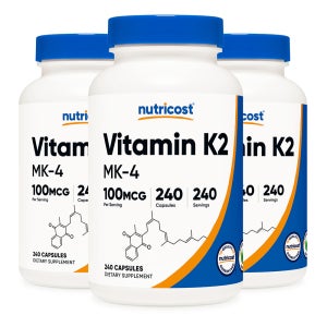 뉴트리코스트 비타민 K2 (MK4) 100mcg 240캡슐 3병