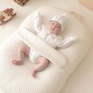 아리베베 역류방지쿠션 사계절 양면 역방쿠 안전띠 세트 멜란지 베이지