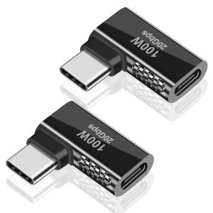 CtoC 젠더 C타입 ㄱ자 90도 연장 100W 20Gbps 8K 60Hz 듀얼모니터연결