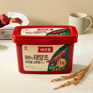 해찬들 100% 태양초 우리쌀 고추장 2kg, 2개