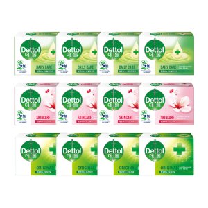 데톨 항균비누 100g 4개입X3set (오리지널+데일리+스킨케어)