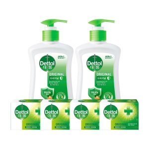 데톨 항균 핸드워시 오리지널 250ml 2개+항균 비누 오리지널 100g 4개