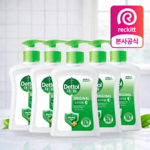 데톨 항균 핸드워시 오리지널, 250ml, 5개