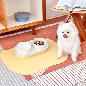 와우 신나라 강아지 식기매트 초대형 62x48cm 고양이 식기매트 미끄럼방지 논슬립 밥그릇